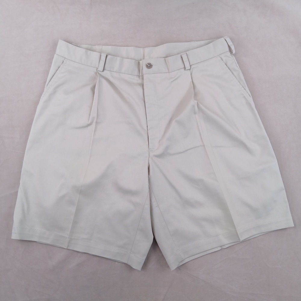 Nike 38 **Actual 36x10 Mens Shorts Canvas Pleated Beige Has Defects